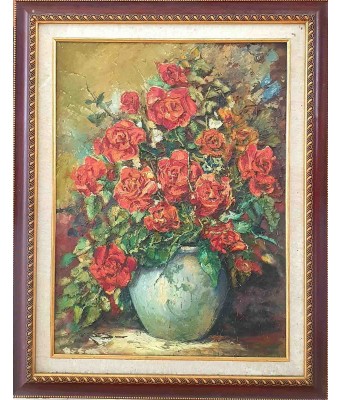 Mozes Misdy Red Rose oil on canvas