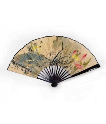 Xie zhiliu Tang yun Flower and Calligraphy Fan