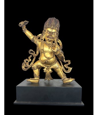 A Tibet Gilt Bronze Vajrapani Qing Qianlong Period 1736-1796